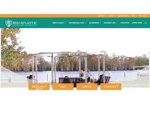 Mid-Atlantic Christian University's official website homepage screenshot