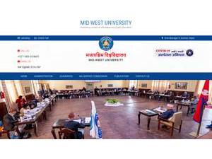 Mid Western University's official website homepage screenshot