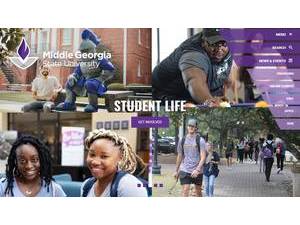 Middle Georgia State University's official website homepage screenshot