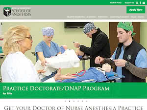 Middle Tennessee School of Anesthesia's official website homepage screenshot