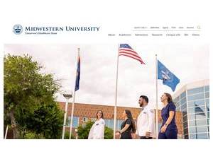 Midwestern University's official website homepage screenshot