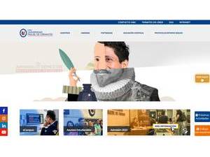 Miguel de Cervantes University's official website homepage screenshot