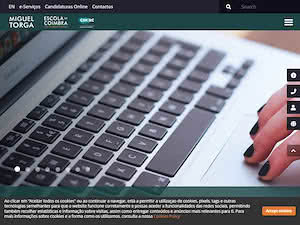 Miguel Torga Higher Institute's official website homepage screenshot
