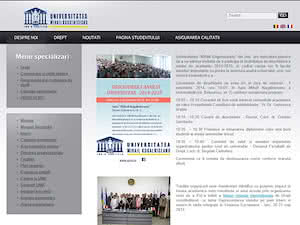 Mihail Kogalniceanu University's official website homepage screenshot