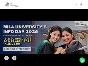 MILA University's official website homepage screenshot