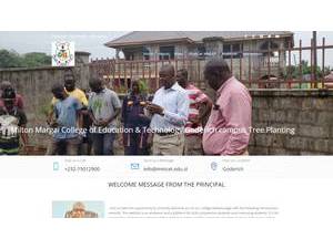 Milton Margai College of Education and Technology's official website homepage screenshot