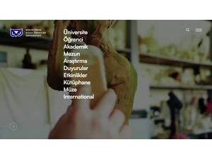 Mimar Sinan Fine Arts University's official website homepage screenshot