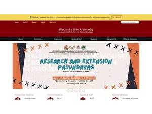 Mindanao State University - Iligan Institute of Technology's official website homepage screenshot