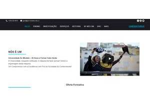 Mindelo University's official website homepage screenshot