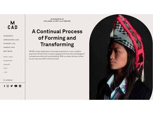 Minneapolis College of Art and Design's official website homepage screenshot