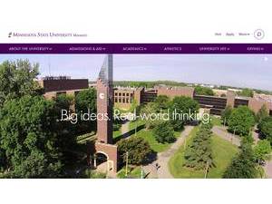 Minnesota State University, Mankato's official website homepage screenshot
