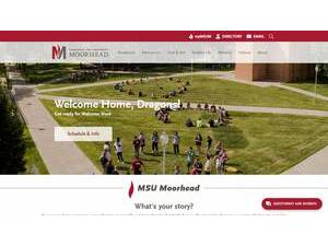 Minnesota State University Moorhead's official website homepage screenshot