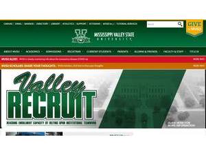 Mississippi Valley State University's official website homepage screenshot