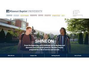 Missouri Baptist University's official website homepage screenshot