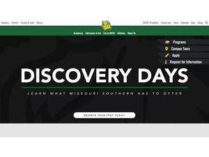 Missouri Southern State University's official website homepage screenshot