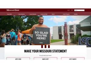 Missouri State University's official website homepage screenshot