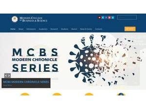 Modern College of Business and Science's official website homepage screenshot