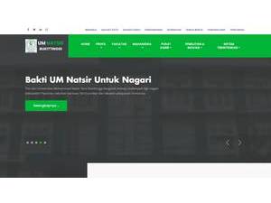 Mohammad Natsir University of Bukittinggi's official website homepage screenshot