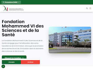 Mohammed VI University of Health Sciences's official website homepage screenshot