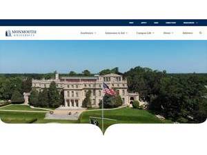 Monmouth University's official website homepage screenshot