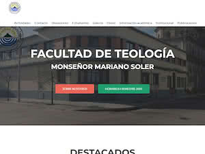 Mons. Mariano Soler Faculty of Theology of Uruguay's official website homepage screenshot