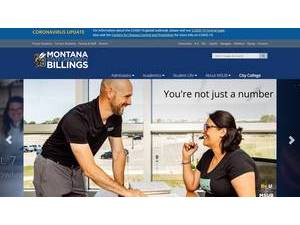 Montana State University Billings's official website homepage screenshot