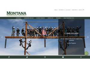 Montana Tech's official website homepage screenshot
