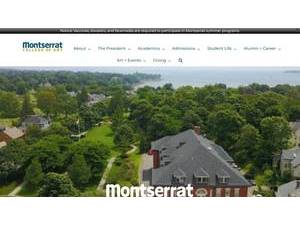 Montserrat College of Art's official website homepage screenshot