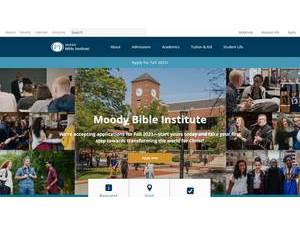Moody Bible Institute's official website homepage screenshot
