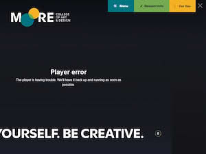 Moore College of Art and Design's official website homepage screenshot