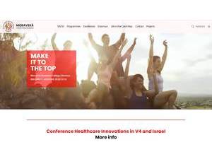 Moravian Business College Olomouc's official website homepage screenshot