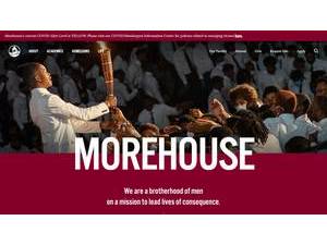 Morehouse College's official website homepage screenshot
