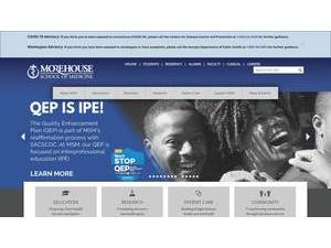 Morehouse School of Medicine's official website homepage screenshot
