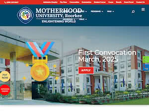 Motherhood University's official website homepage screenshot