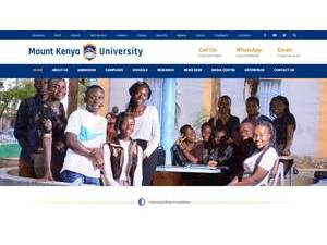 Mount Kenya University's official website homepage screenshot