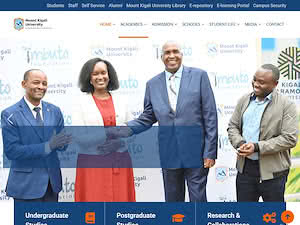Mount Kigali University's official website homepage screenshot