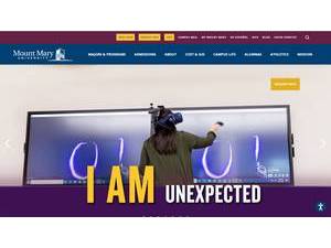 Mount Mary University's official website homepage screenshot