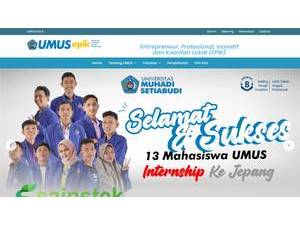 Muhadi Setiabudi University's official website homepage screenshot