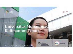Muhammadiyah University of East Kalimantan's official website homepage screenshot