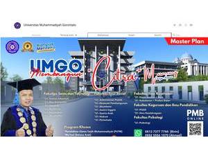 Muhammadiyah University of Gorontalo's official website homepage screenshot