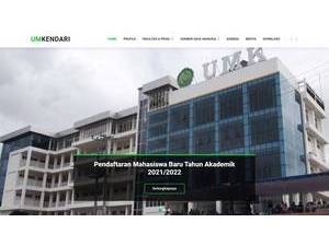 Muhammadiyah University of Kendari's official website homepage screenshot