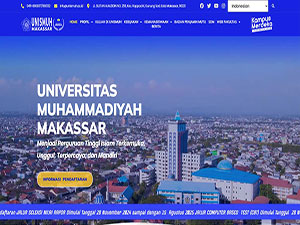 Muhammadiyah University of Makassar's official website homepage screenshot