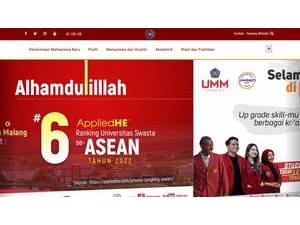 Muhammadiyah University of Malang's official website homepage screenshot