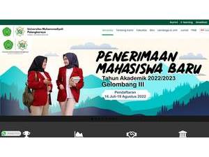 Muhammadiyah University of Palangkaraya's official website homepage screenshot