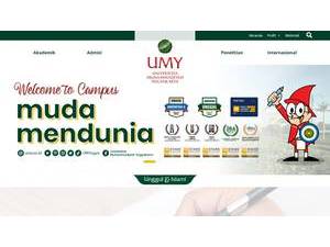 Muhammadiyah University of Yogyakarta's official website homepage screenshot