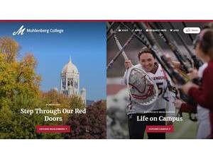 Muhlenberg College's official website homepage screenshot