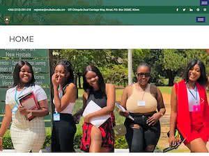 Mukuba University's official website homepage screenshot