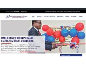 Multimedia University of Kenya's official website homepage screenshot