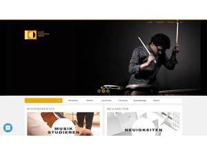 Musikhochschule Lübeck's official website homepage screenshot