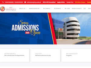 Muslim Youth University's official website homepage screenshot